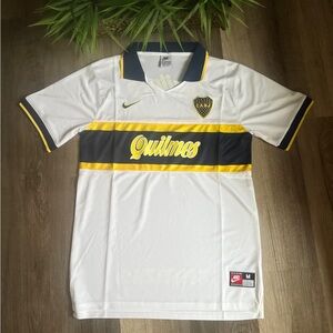 Boca Juniors 1997 Away Retro Soccer Jersey Nike Vintage Football Shirt Men Sz M